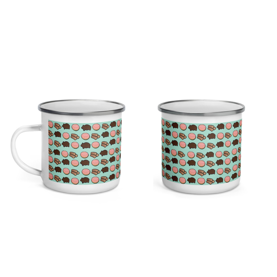 Pan Dulce Pattern Enamel Mug (12 oz)